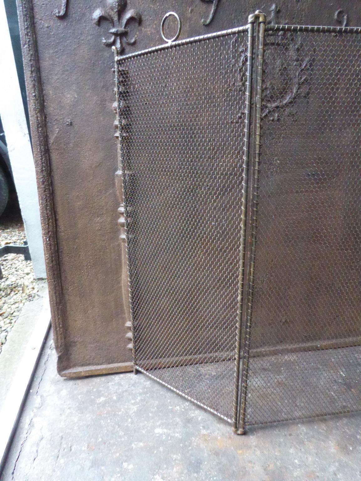 Large Antique French Fireplace Screen, Napoleon III, 19th Century 5