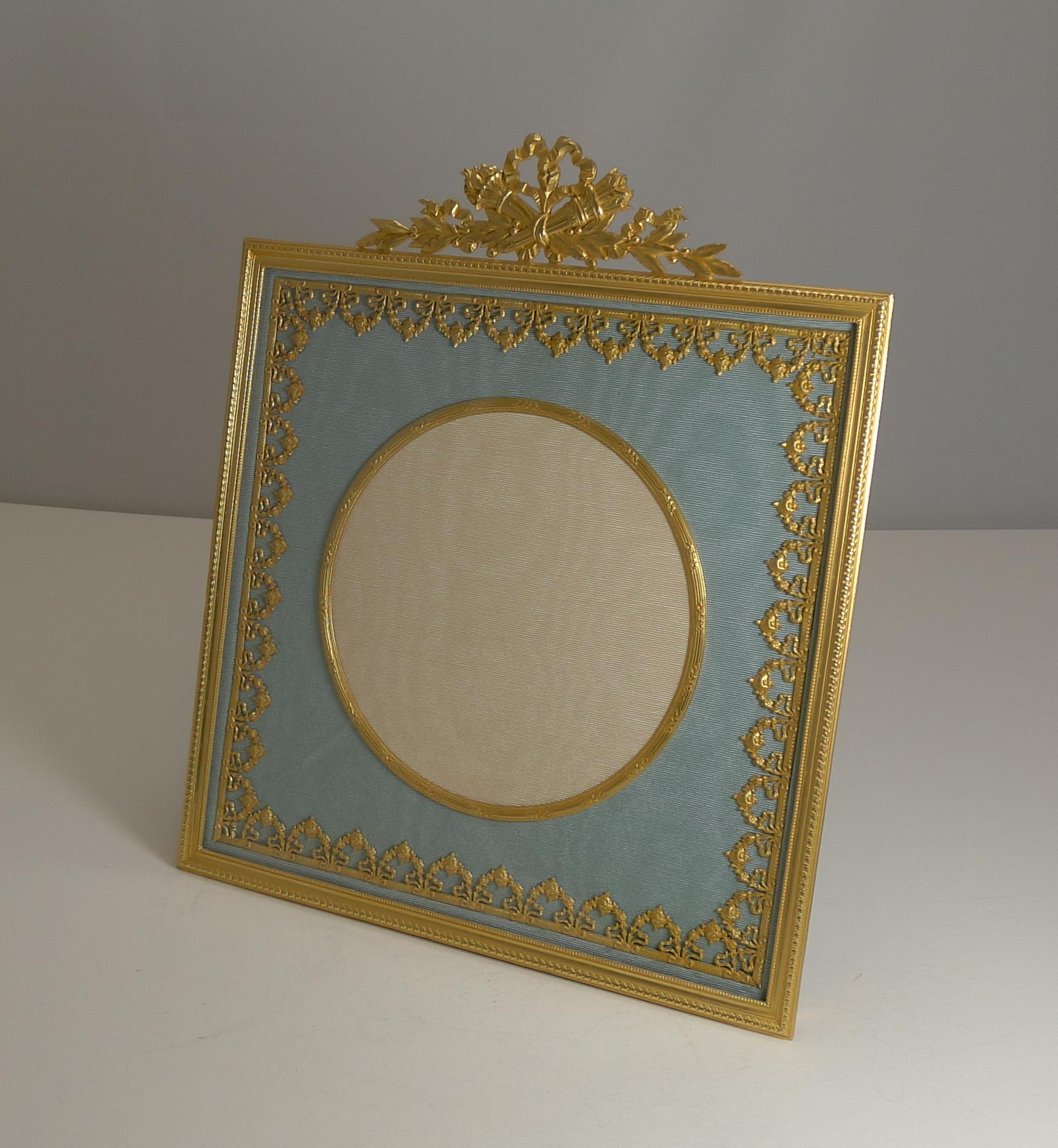 Edwardian Large Antique French Gilded Bronze Photograph / Picture Frame, circa 1900