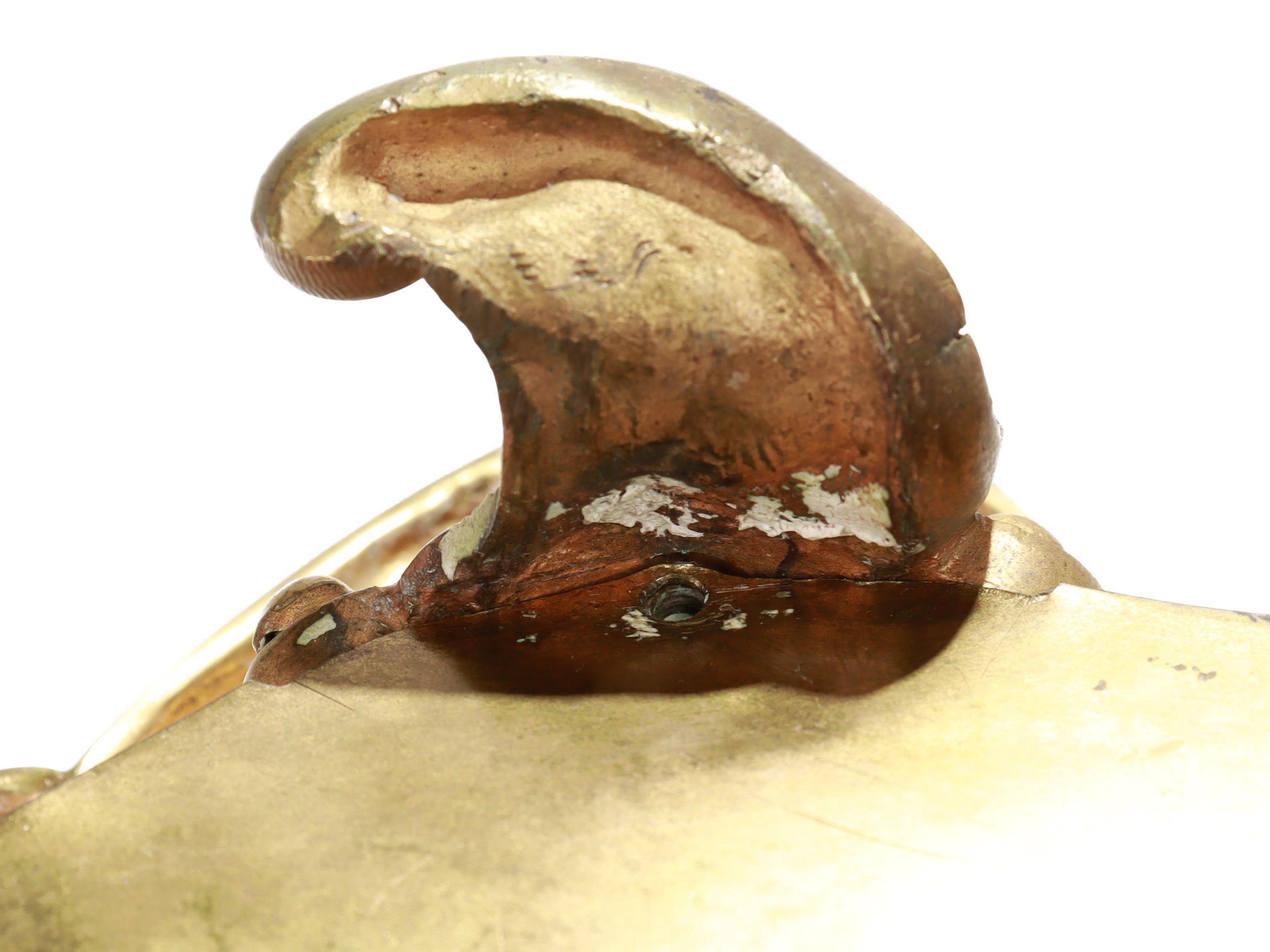 Große antike französische vergoldete Bronze & Champlevé-Emaille gespiegelt Plateau oder Tablett im Angebot 13