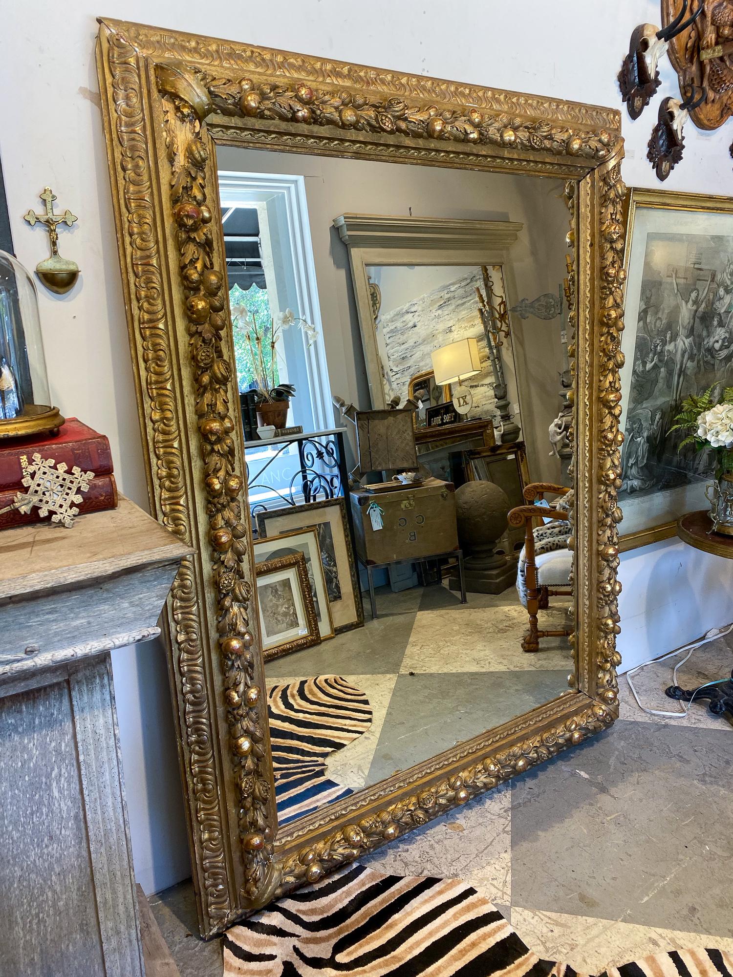 oversized antique floor mirror