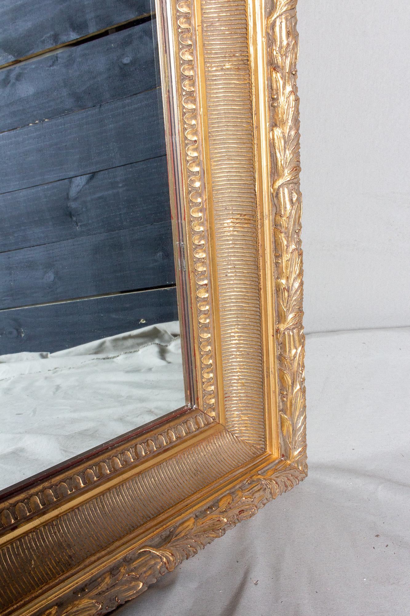 Large Antique French Gilt Frame Mirror 6
