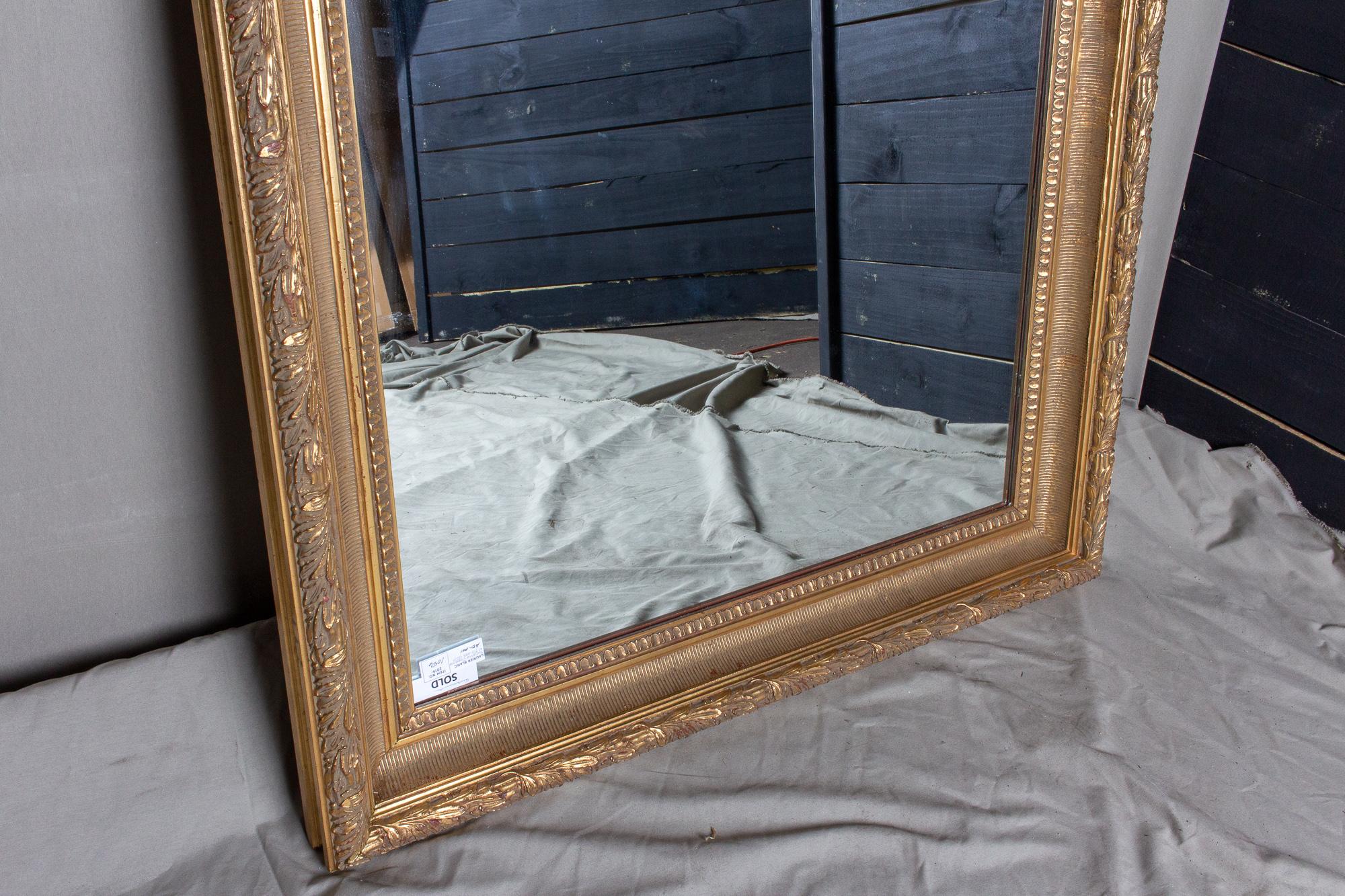 Large Antique French Gilt Frame Mirror 7