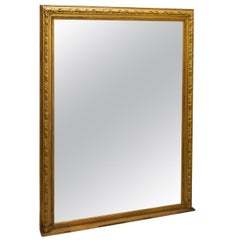 Large Antique French Gilt Overmantel Mirror Large Antique French Gilt Overmantel Mirror