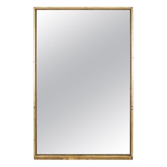 Large Antique French Giltwood 1900s Turn of the Century Rectangular Mirror