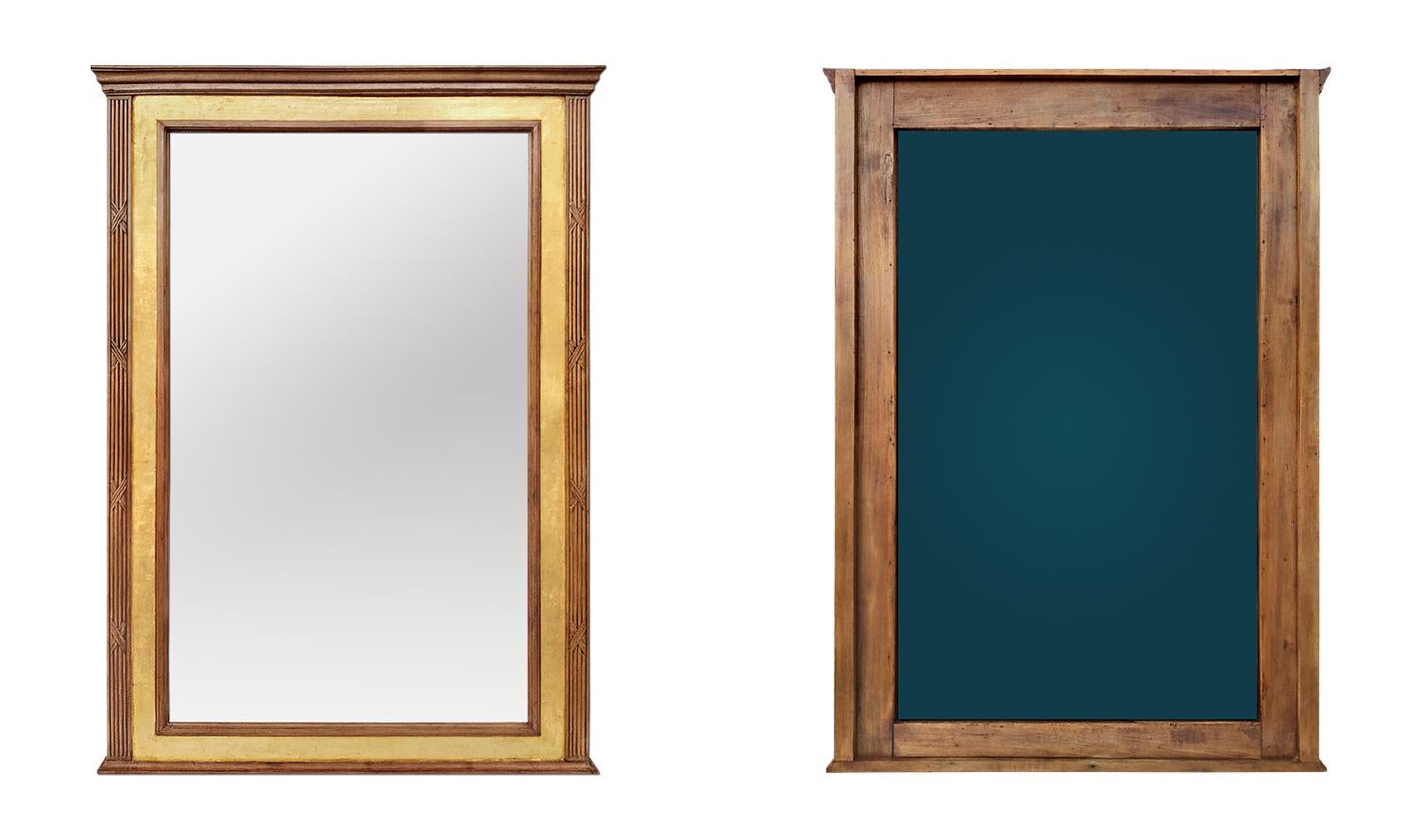 Large Antique French Giltwood Mirror, Empire Style Inspiration, circa 1950 For Sale 3