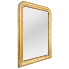 Large Antique French Giltwood Mirror, Louis-Philippe Style, circa 1860