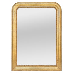 Large Antique French Giltwood Mirror, Louis-Philippe Style, circa 1860