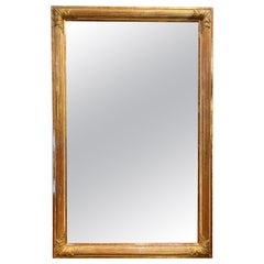 Large Antique French Gold Gilt Mirror