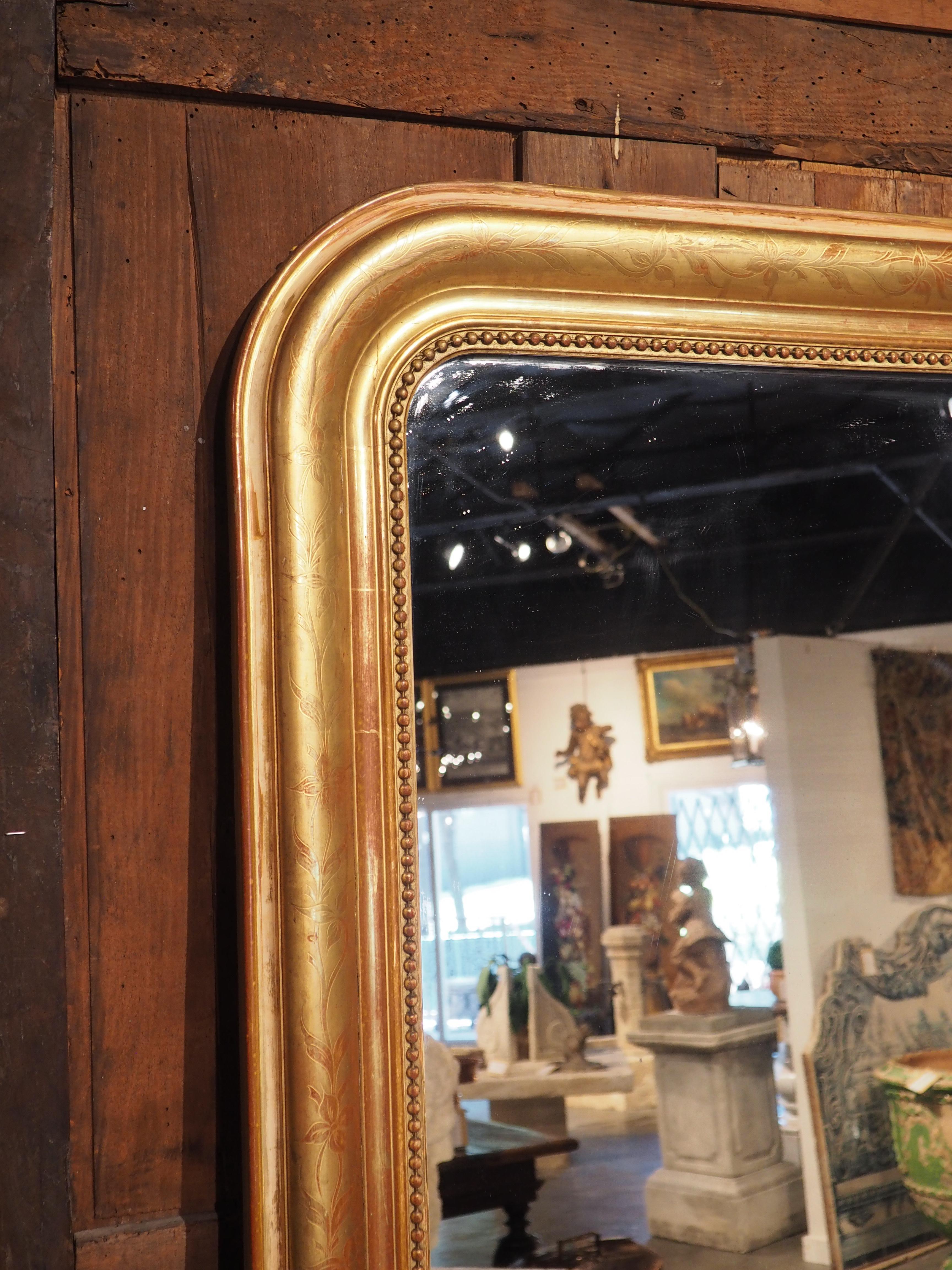 Large Antique French Gold Louis Philippe Mirror, 19th Century 5