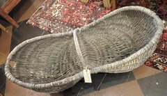 Large Antique French Grape Harvest Arm Basket