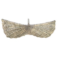 Large Antique French Grape Harvest Arm Basket