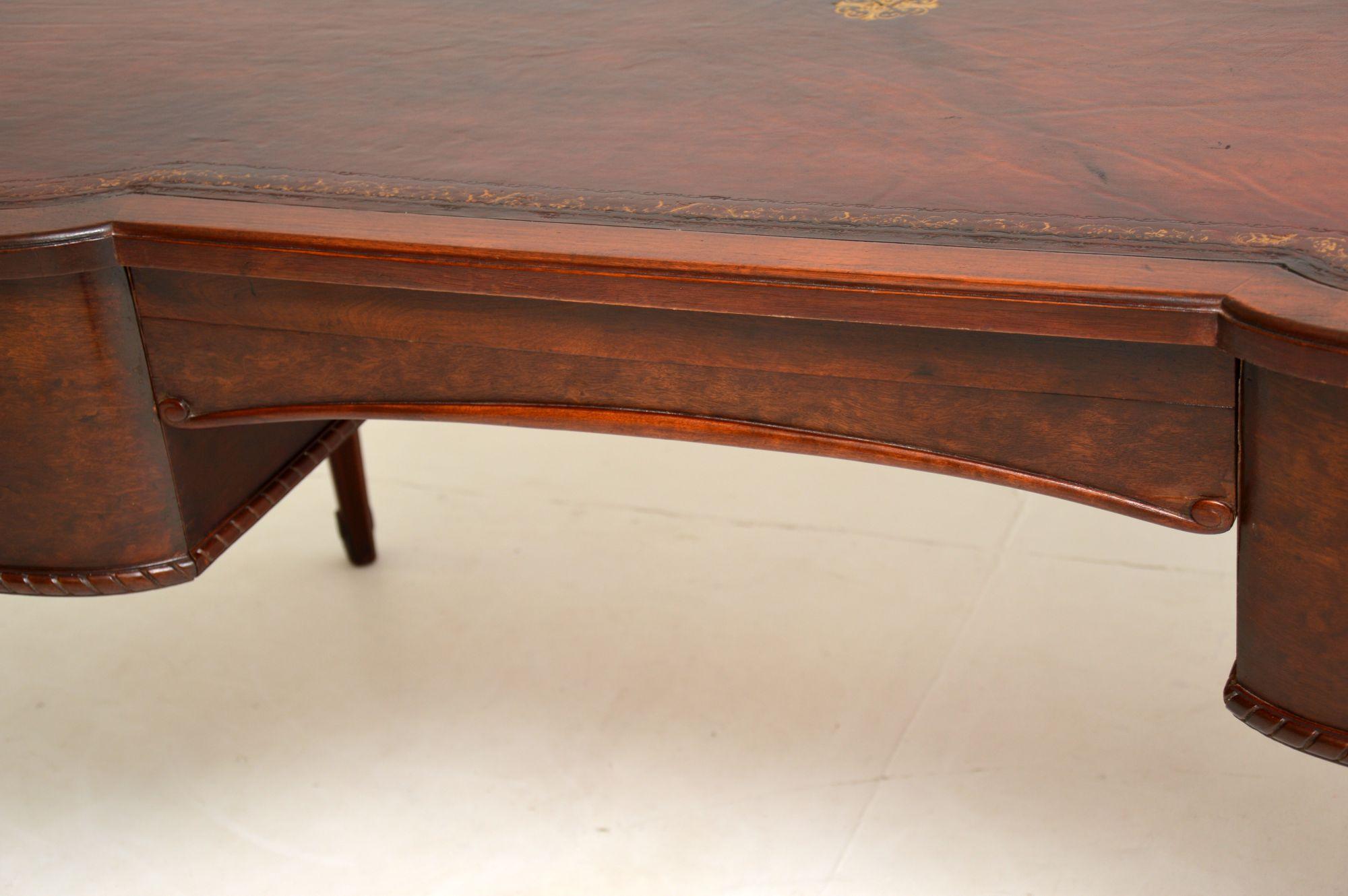Large Antique French Leather Top Desk 3