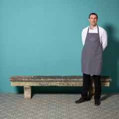 Large Antique French Limestone Garden Bench