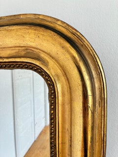 Large Antique French Louis Philippe Giltwood Mirror – Late 19th Century