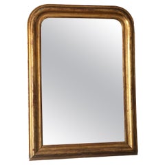 Large Antique French Louis Philippe Giltwood Mirror – Late 19th Century