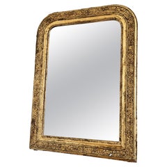 Grande Antique French Louis Philippe Giltwood Mirror - Fine del XIX secolo