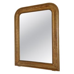 Large Antique French Louis Philippe Giltwood Mirror – Late 19th Century