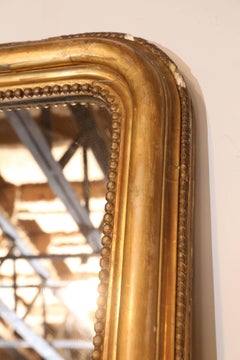 Large Antique French Louis Philippe Mirror Found in France