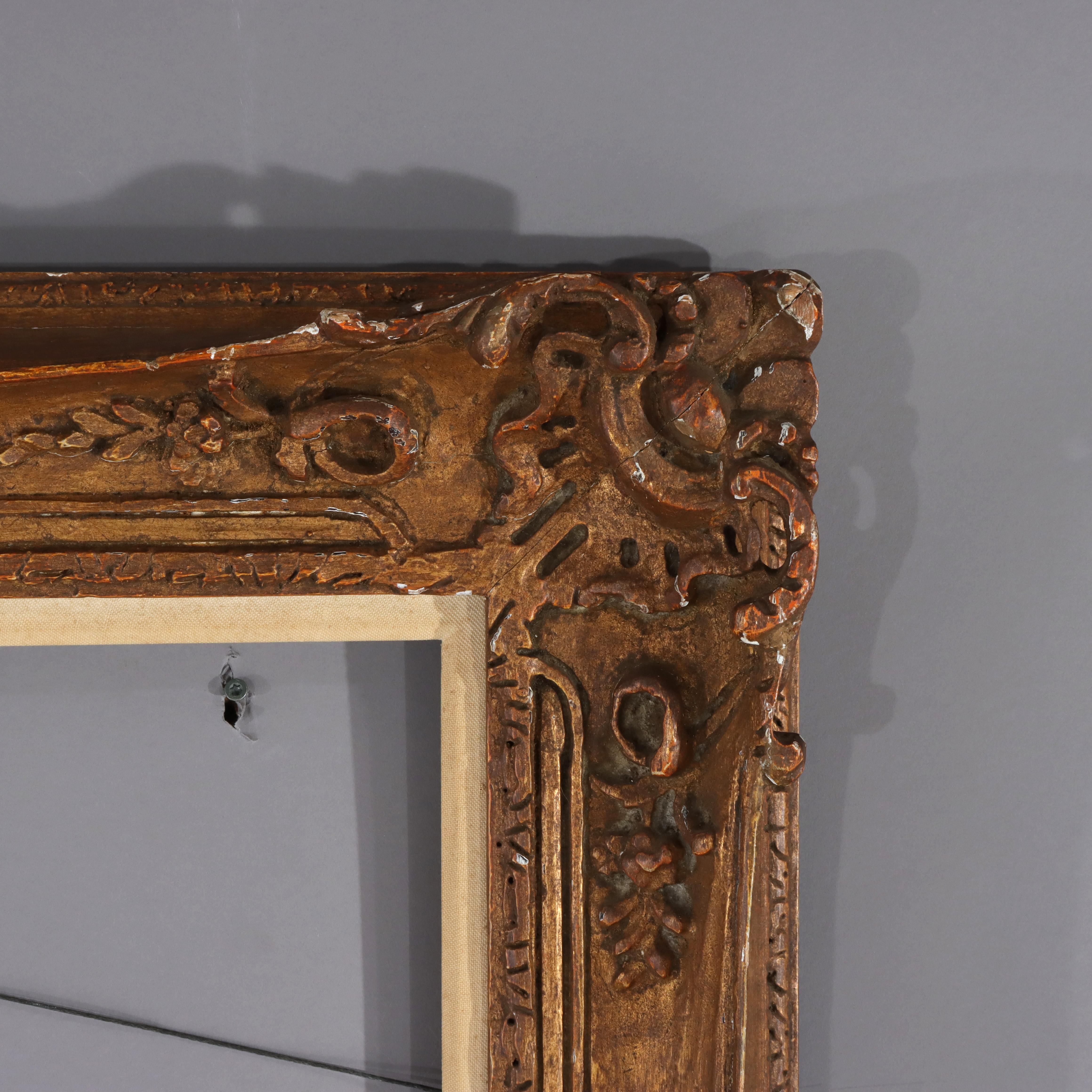 Grande cornice dorata in stile Luigi XIV francese C1890 in vendita 2