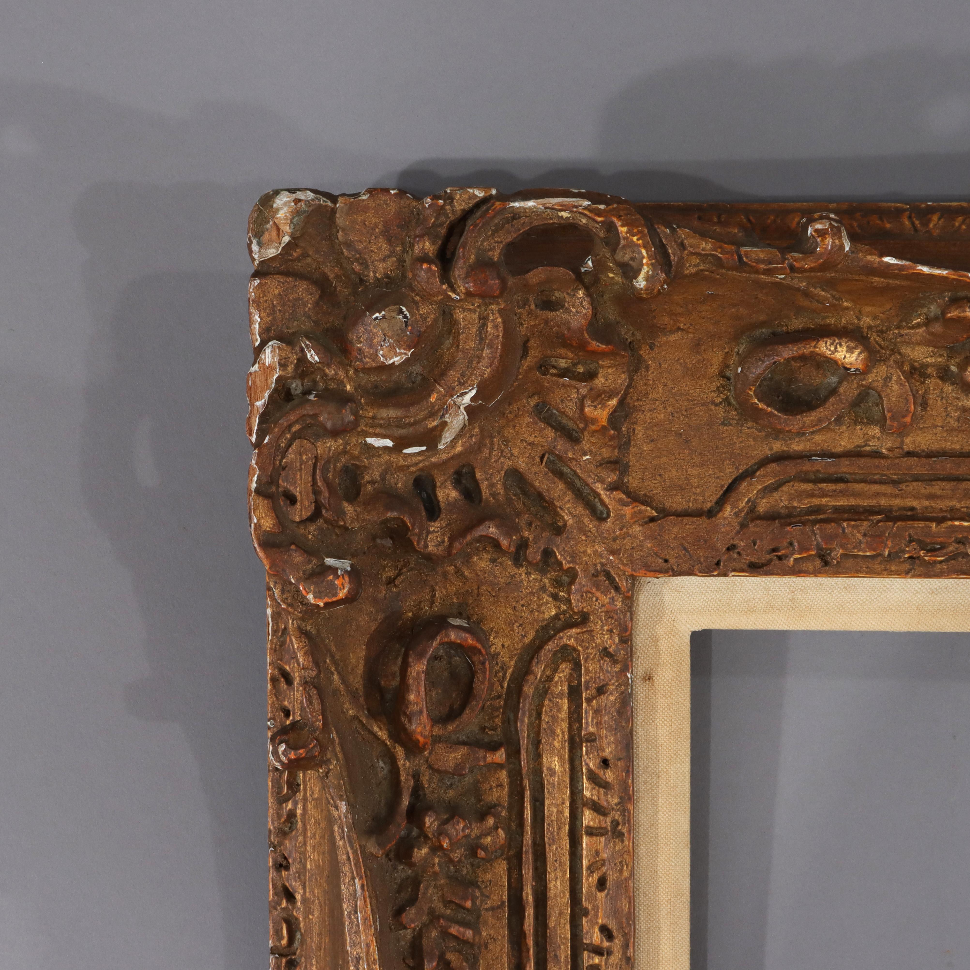 Grande cornice dorata in stile Luigi XIV francese C1890 in vendita 4