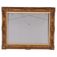 Grande cornice dorata in stile Luigi XIV francese C1890