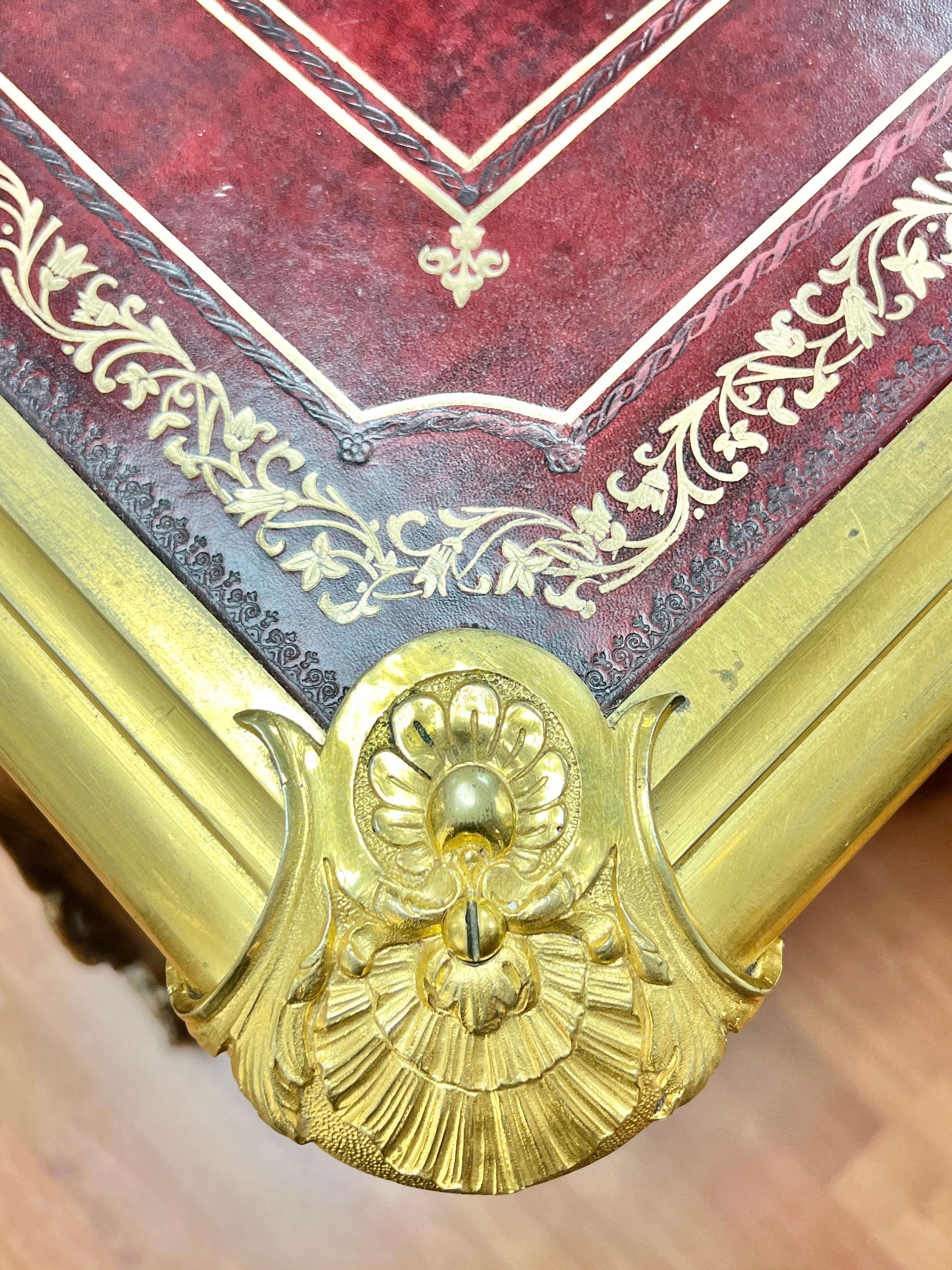Large Antique French Louis XV Bureau Plat Desk After Charles Cressent For Sale 5