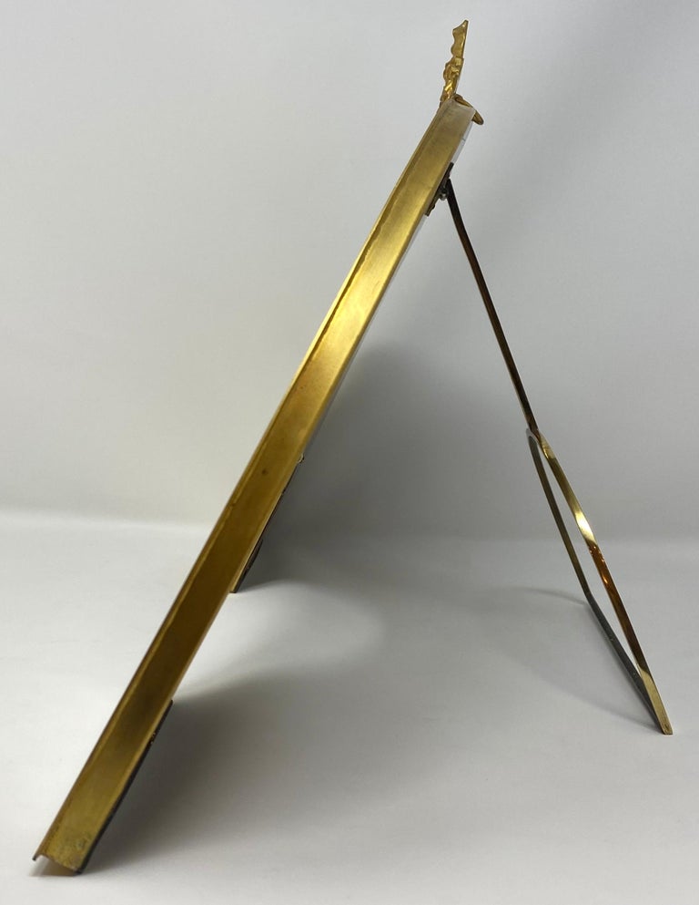 Large Antique French Louis XV Style Flame Gilded Bronze FanShaped