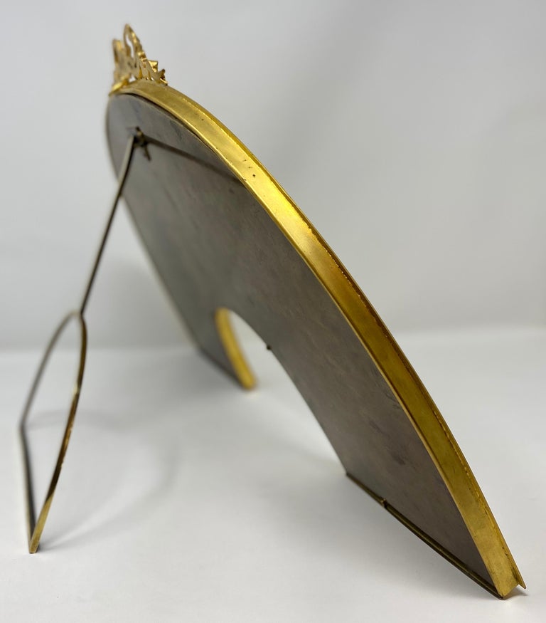 Large Antique French Louis XV Style Flame Gilded Bronze FanShaped