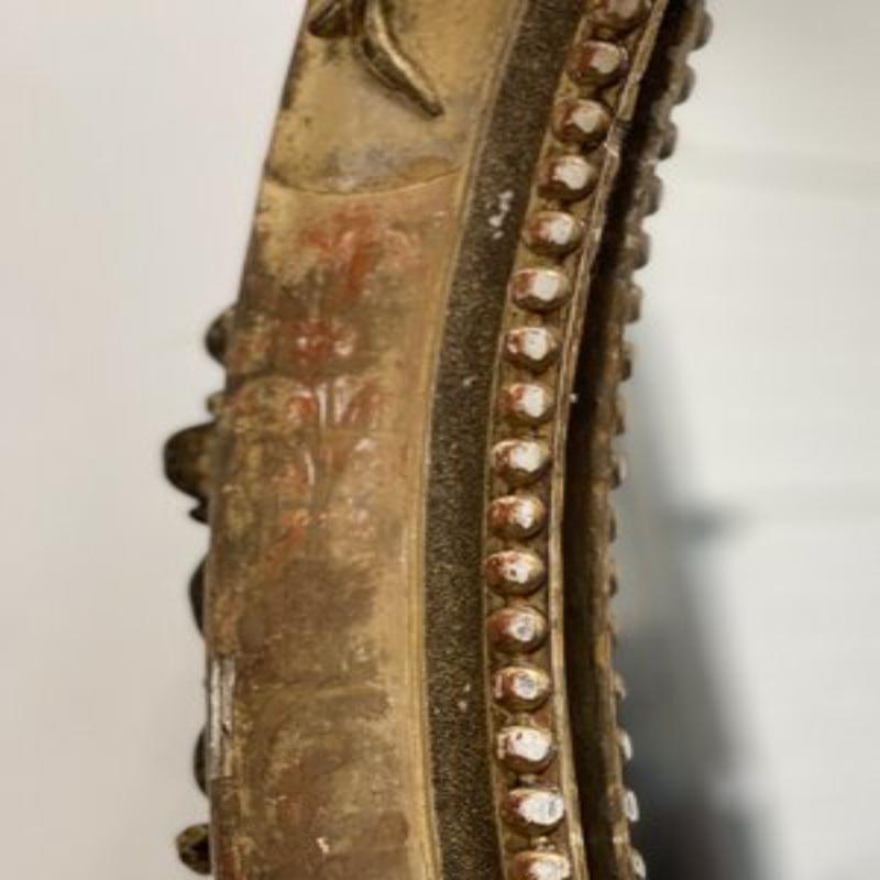 Gran Espejo Francés Antiguo Luis XVI de Madera Dorada, Década de 1890 en venta 7
