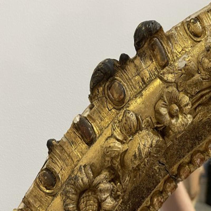 Gran Espejo Francés Antiguo Luis XVI de Madera Dorada, Década de 1890 siglo XIX en venta