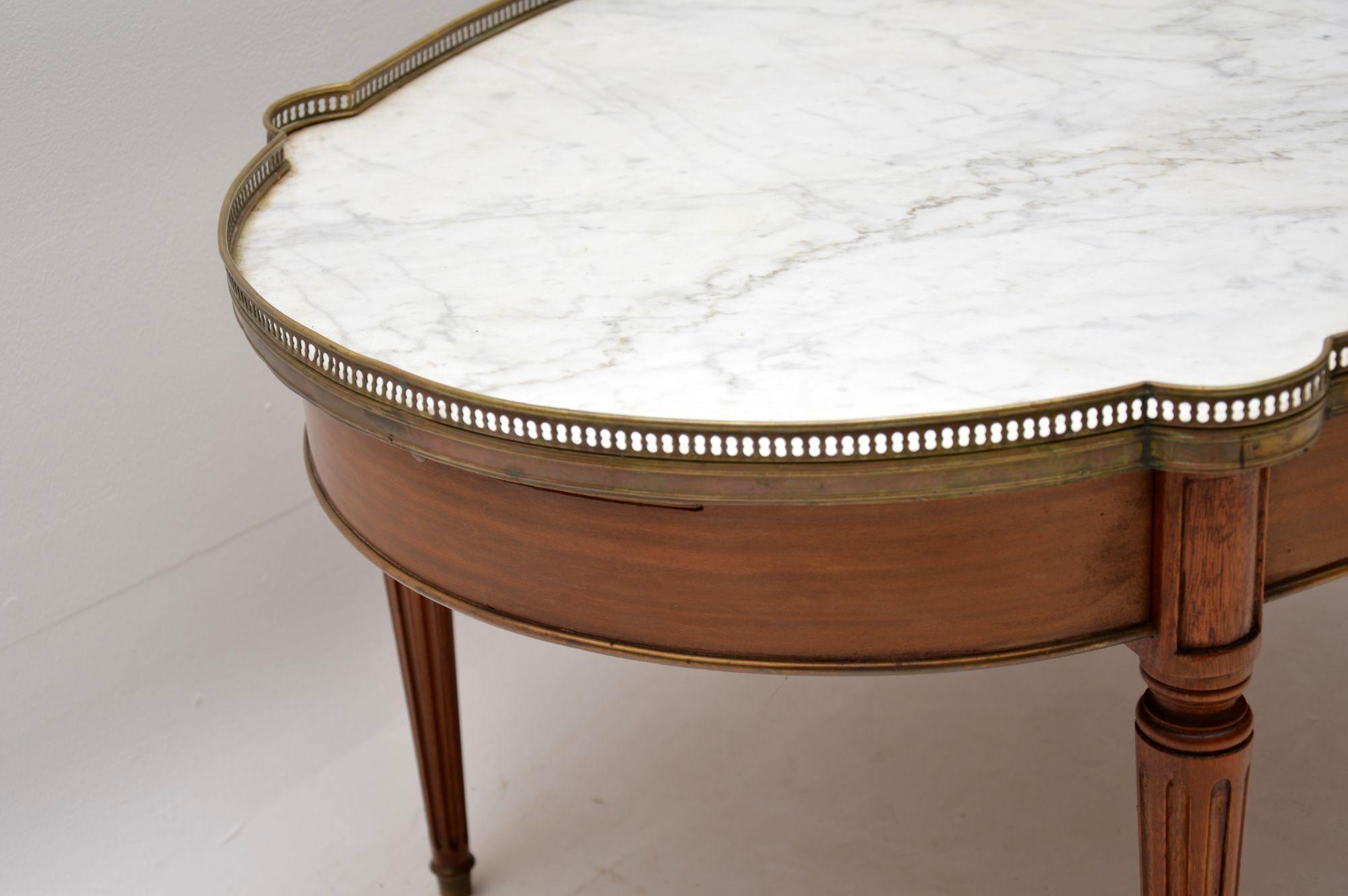Edwardian Large Antique French Marble Top Coffee Table