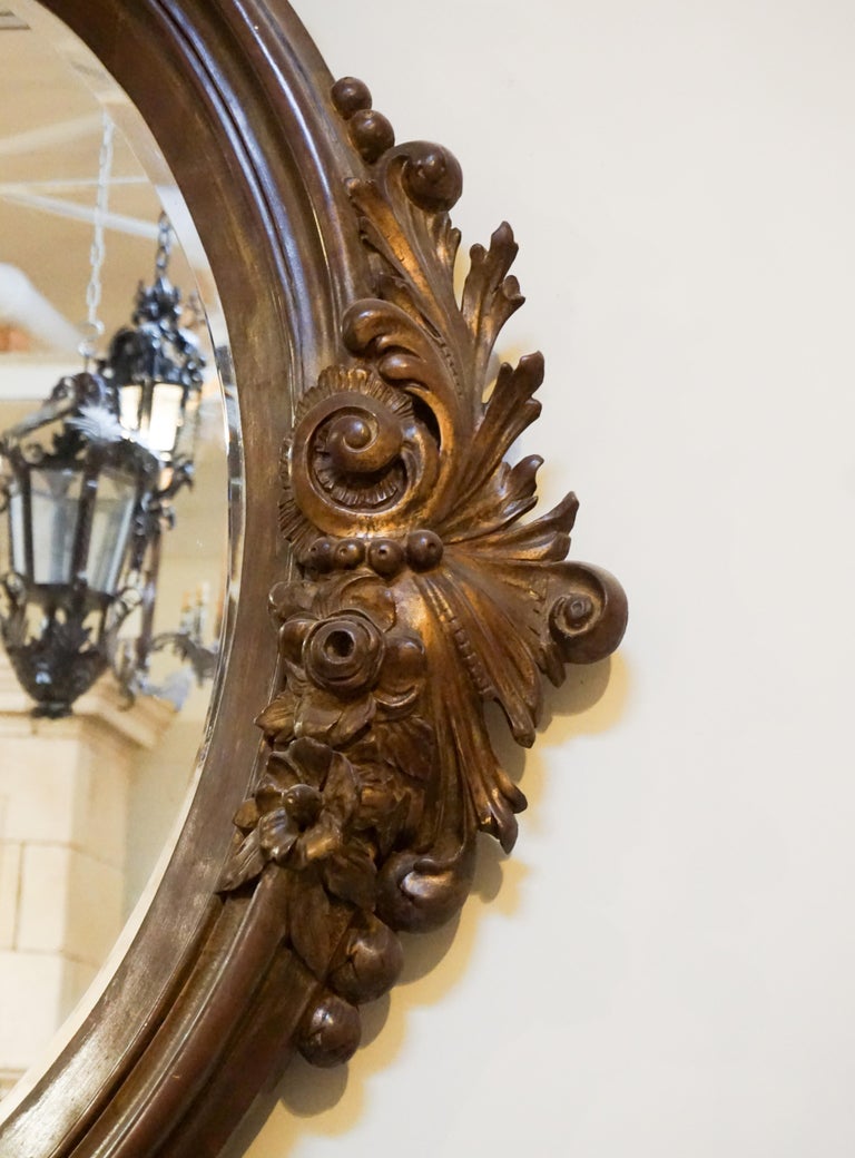 Large Antique French Mirror For Sale at 1stdibs