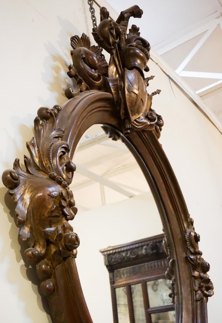 Large Antique French Mirror For Sale at 1stdibs