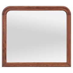 Large Antique French Mirror, Pitchpin Wood, Louis-Philippe Style, circa 1890