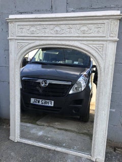 Large Antique French Mirror, Vintage, Industrial, Original