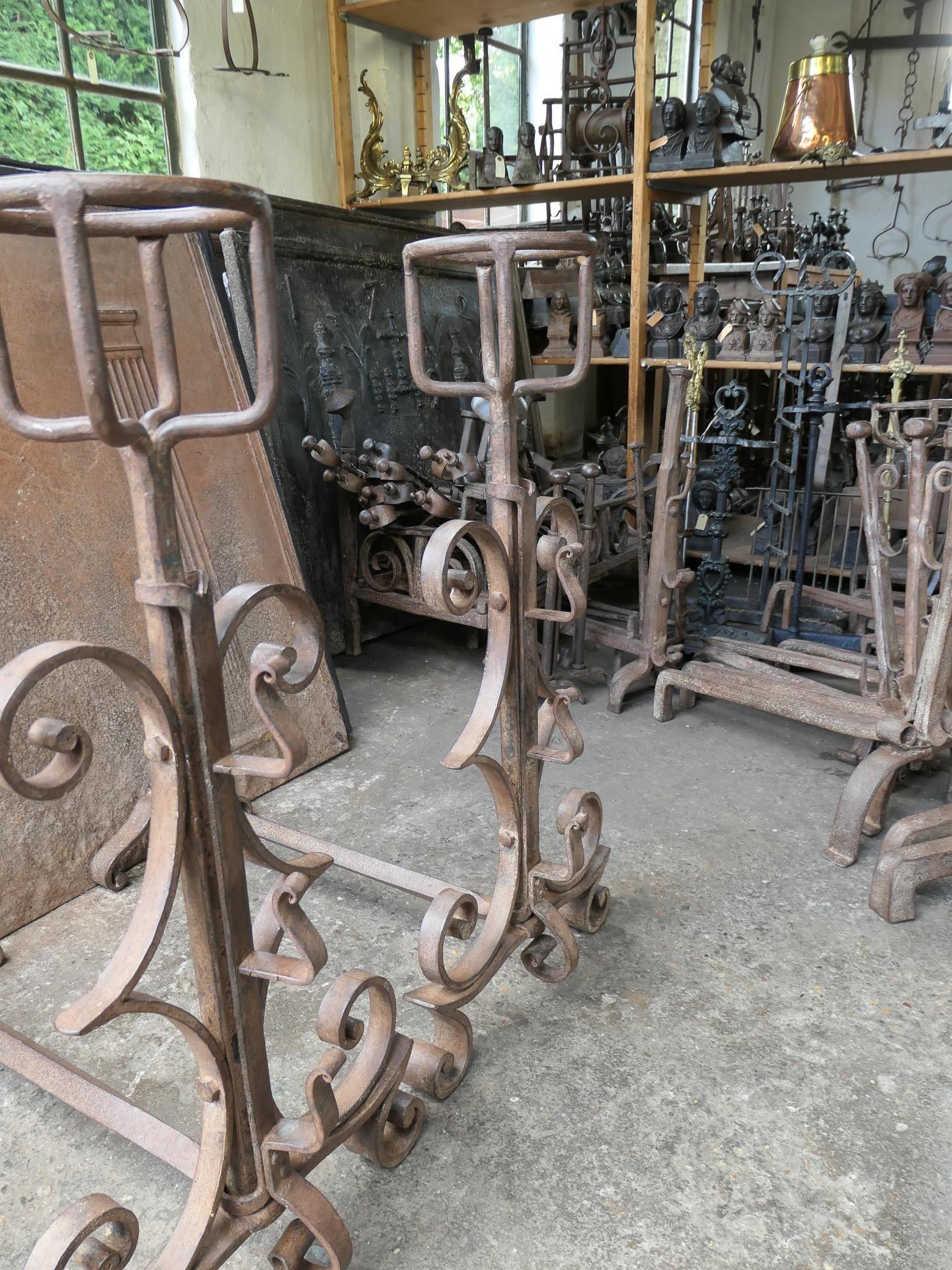 Große antike französische Napoleon III.-Feuerböcke oder Feuerböcke, 19. Jahrhundert im Angebot 2