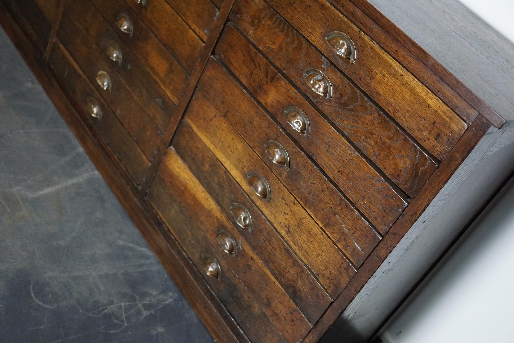 Large Antique French Oak Apothecary Cabinet, Early 20th Century 9