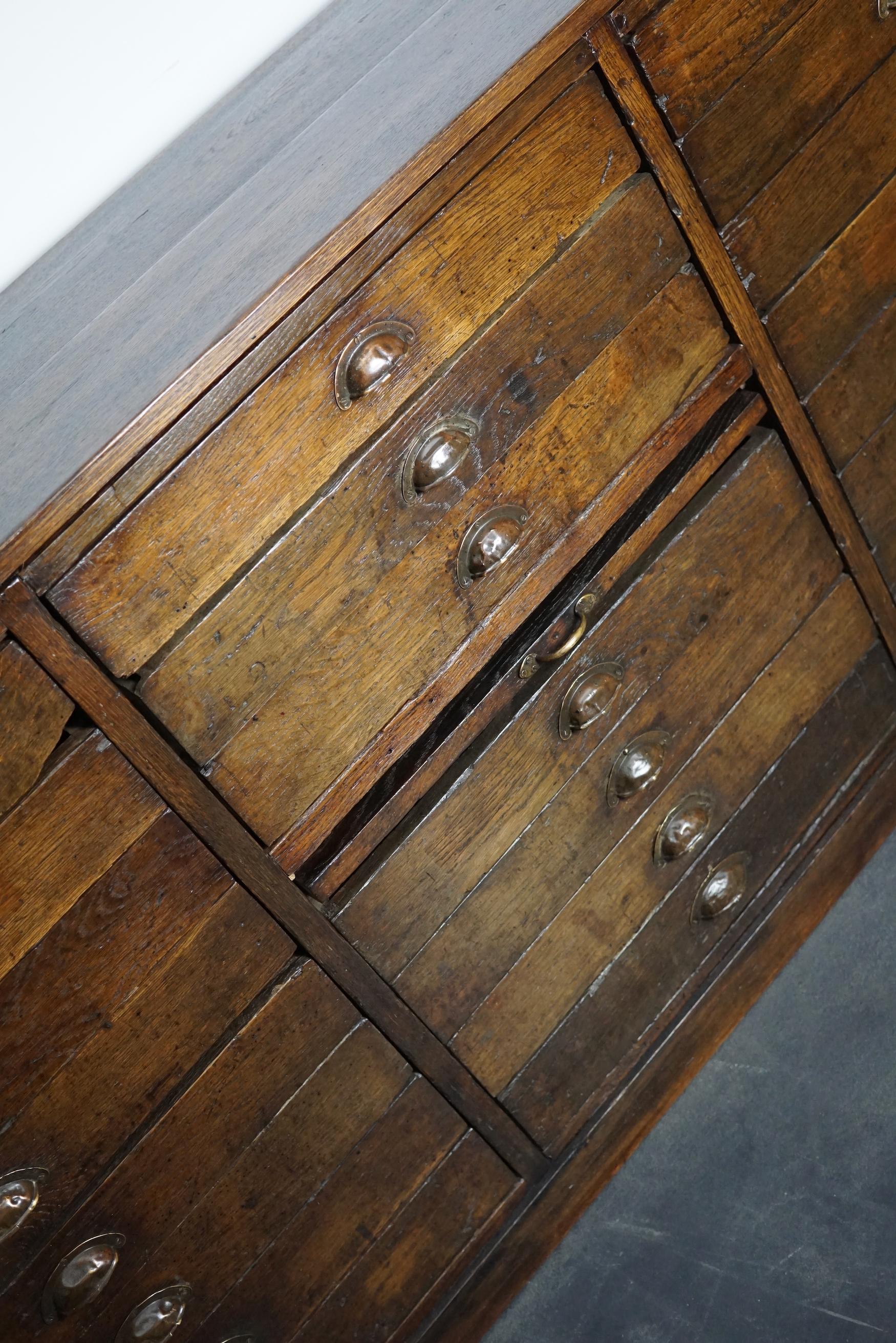 Large Antique French Oak Apothecary Cabinet, Early 20th Century 13