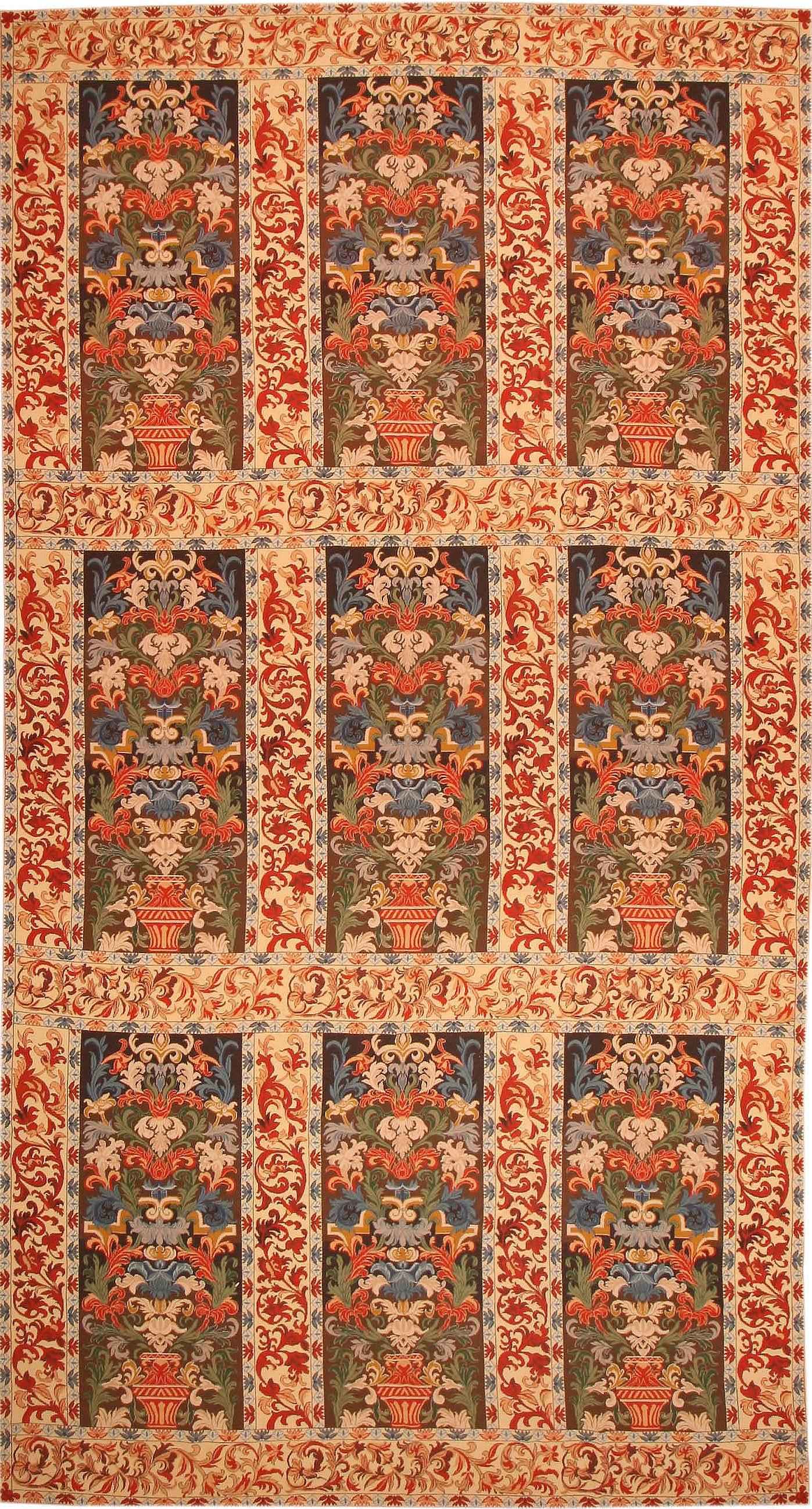 Favoloso grande Antique French Oriental Needlepoint , Paese di origine: Francia, Data approssimativa: XIX secolo
