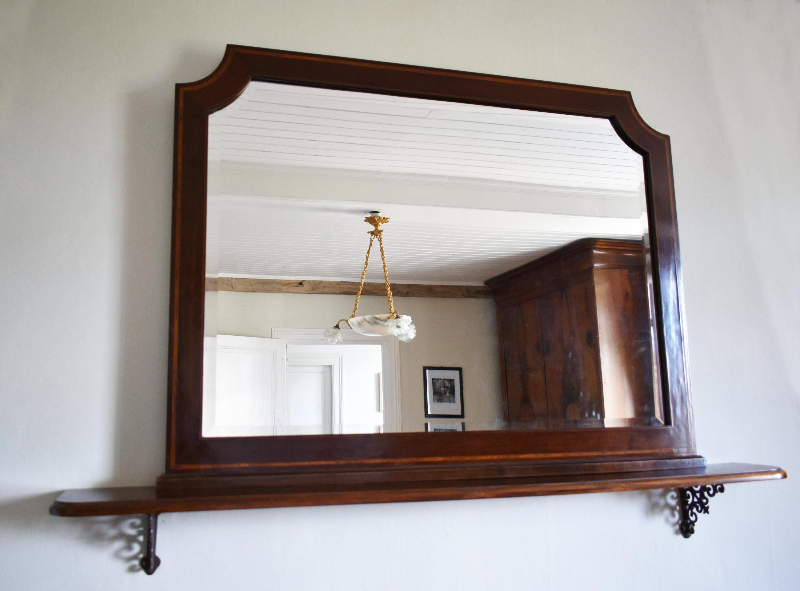 Grande specchio francese Antique Mirror in vendita 3