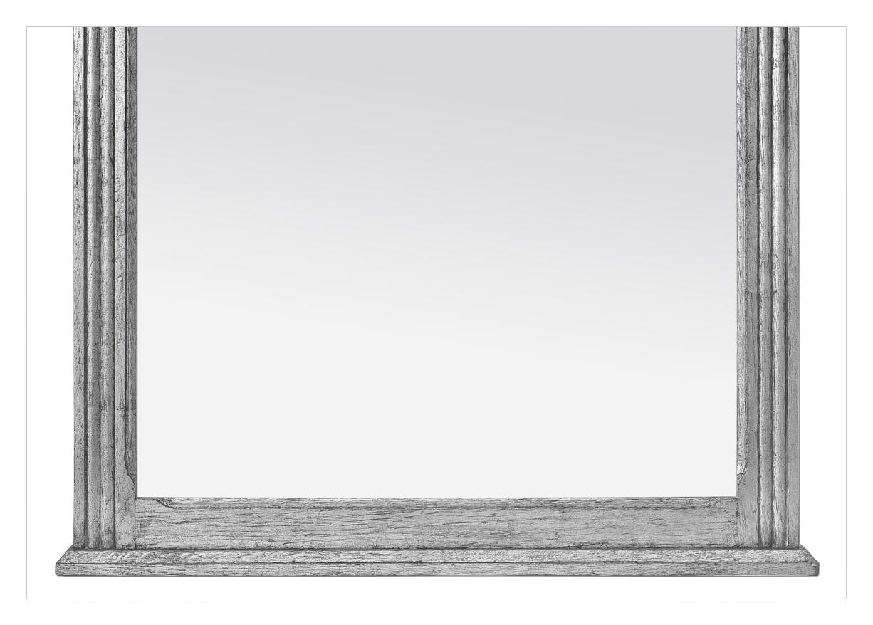 Mid-20th Century Large Antique French Overmantel Mirror, Silvered Carved Oak Wood, circa 1940 For Sale