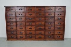 Large Antique French Pine Apothecary Cabinet, Early 20th Century
