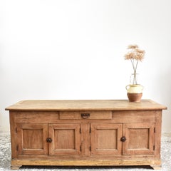 Large Antique French Pine Rustic Farmhouse Kitchen Dresser Cupboard Island