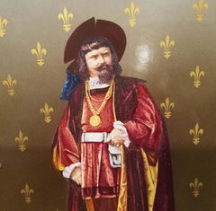 Large Antique French Porcelain Charger, 19tn Century