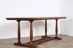 Large Antique French Refectory Dining Table 1920s Desk Retail Display