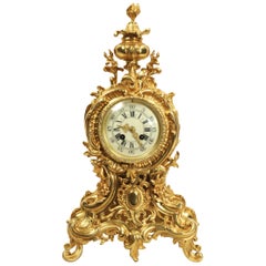 Grande horloge rococo française d'antiquités par A D Mougin