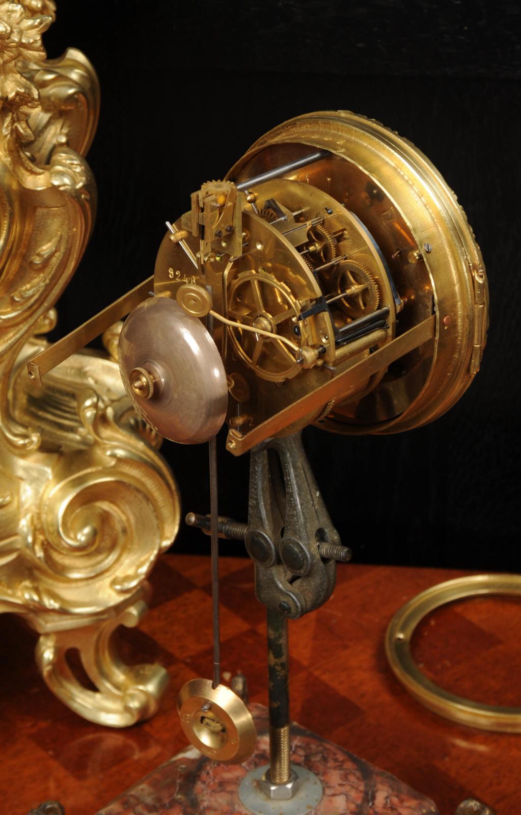 Large Antique French Rococo Clock For Sale 9