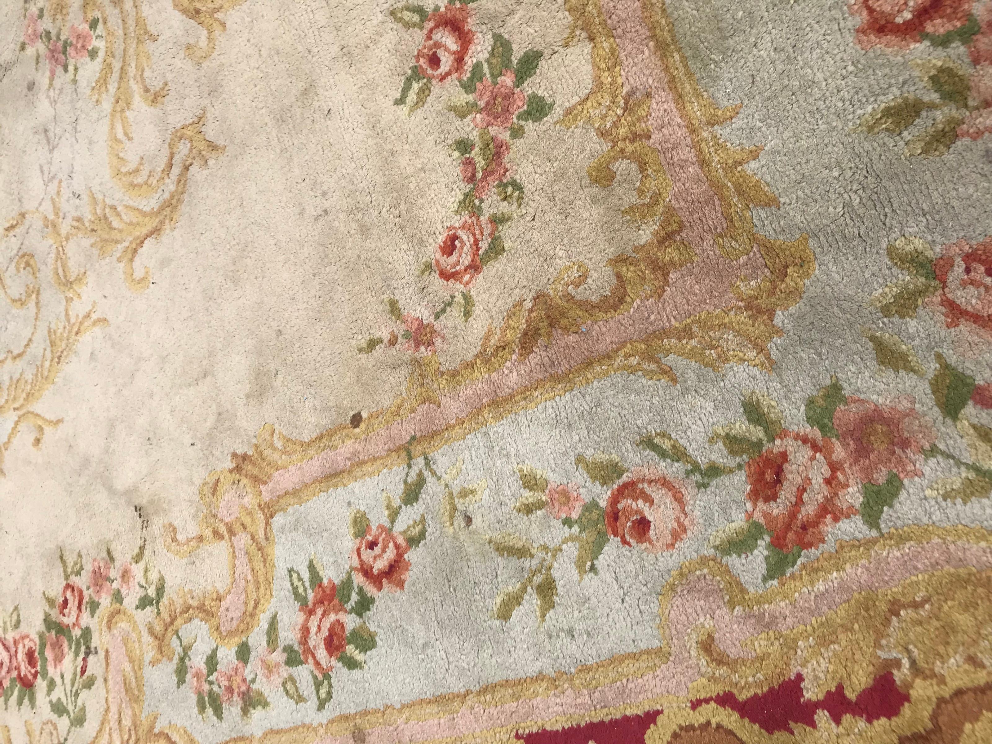 Large Antique French Savonnerie 19th Century Rug 1