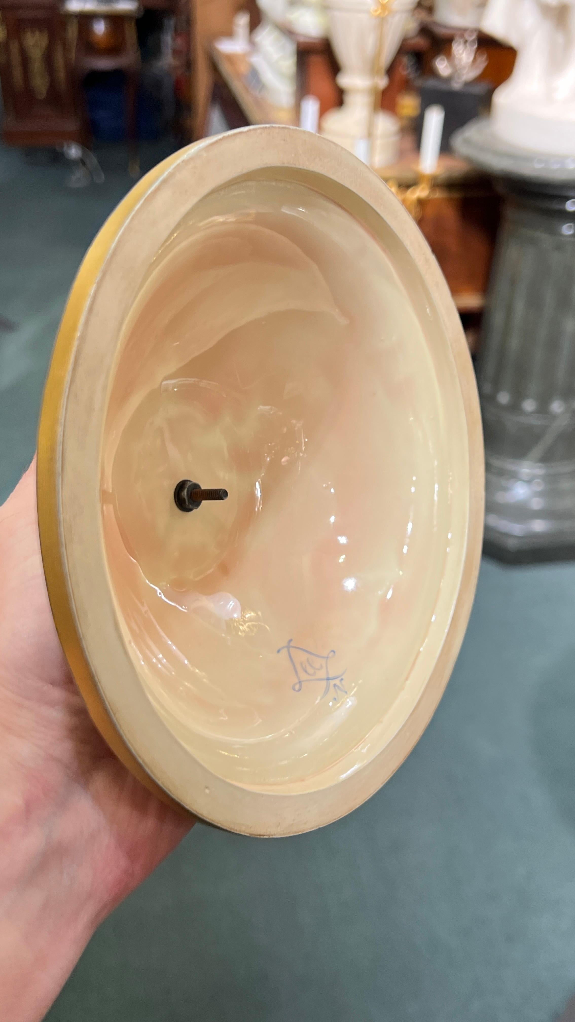 Large Antique French Sevres Style Gilt Bronze Mounted Porcelain Vase with Cover in vendita 7