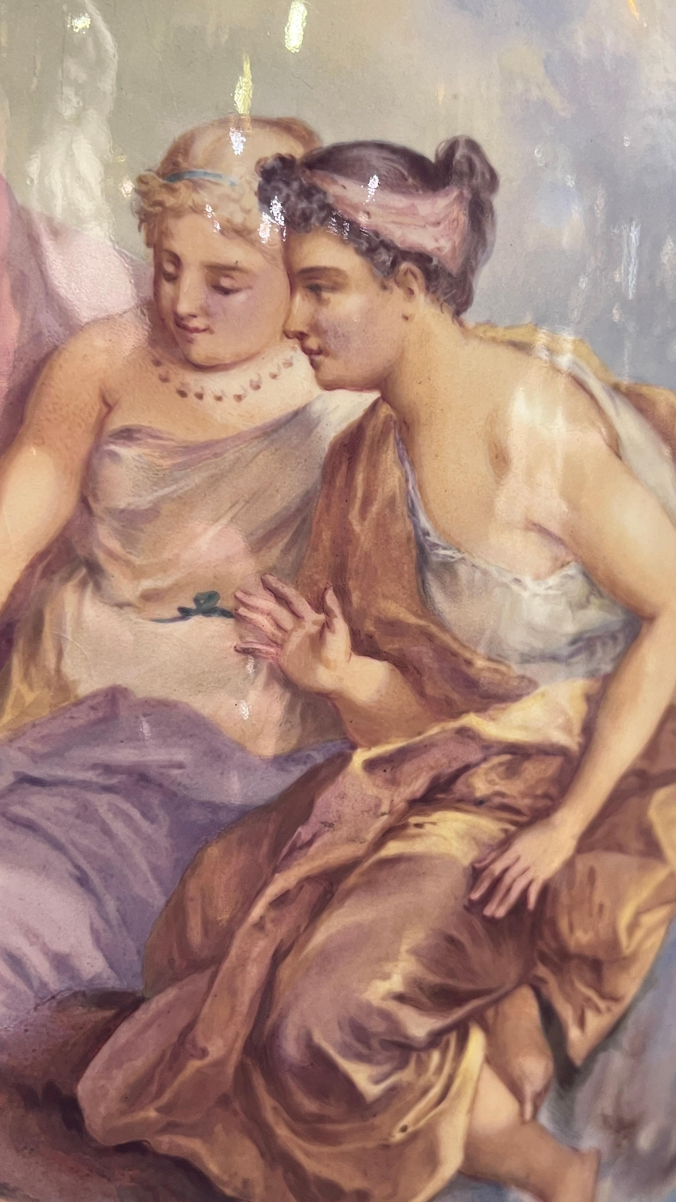 Dorato Large Antique French Sevres Style Gilt Bronze Mounted Porcelain Vase with Cover in vendita